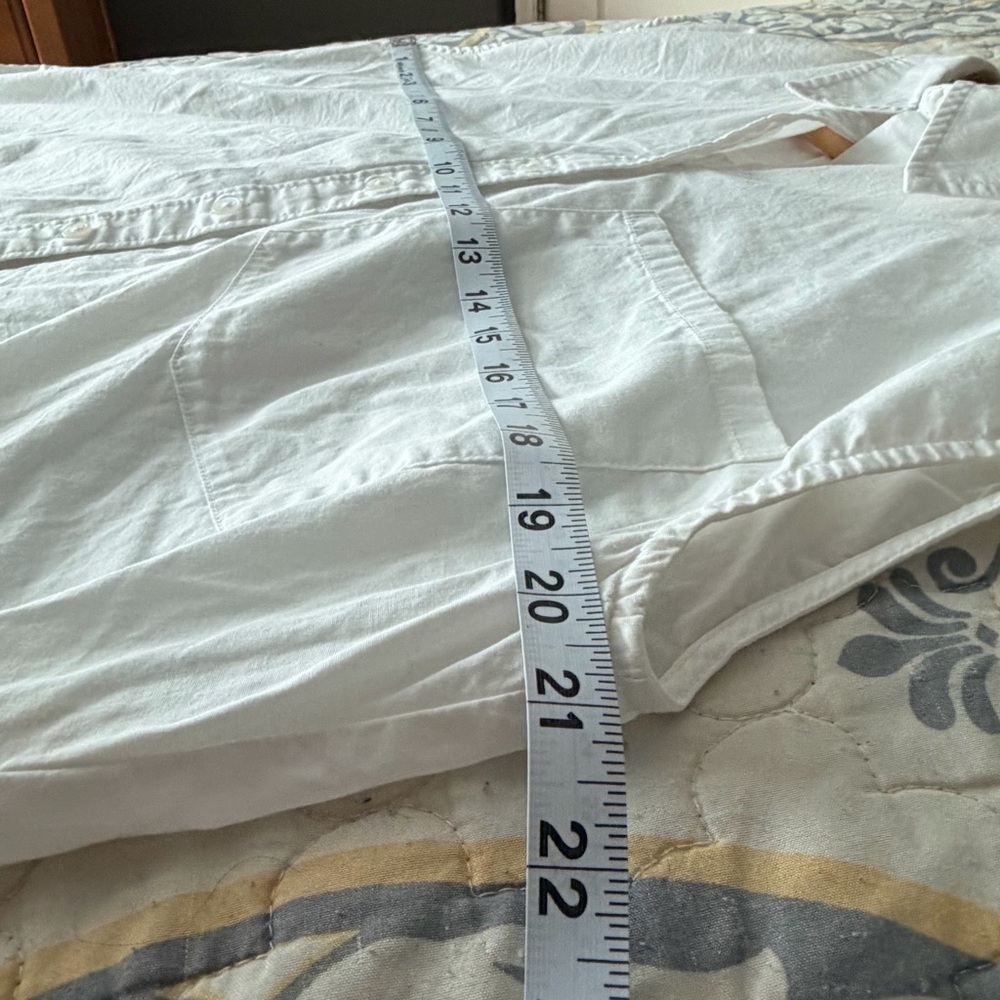 Maeve The Bennet Buttondown White Muscle Tank Shirt, Small - Picture 10 of 13